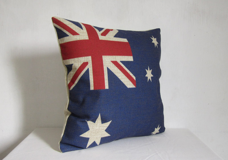 Linen Cotton Vintage Retro Australia Flag Design Throw Pillow Cushion  Cover/home Decor/housewares 18